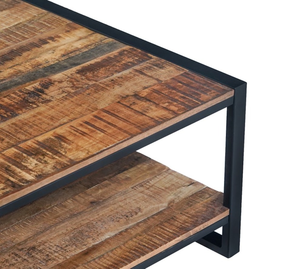 image 1 of Frais Range Coffee Table - Mango Wood - L50 x W100 x H40 cm - PP Sawn Finish - Assembly Required | Brown