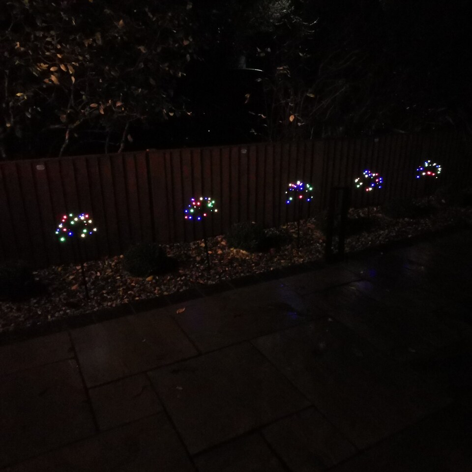 image 1 of 5pcs 63cm 120 LED Battery Operated Sparkler Path Lights with Timer in Multicoloured