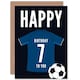 image 1 of Football Strip Kit Dark Top On Age 7 Year Old Child Kids 7th Birthday Card