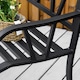 image 7 of Outsunny 2Seater Garden Bench Solid Metal Loveseat Outdoor Furniture for Patio Family Chair w Decorative Backrest Ergonomic Armrest