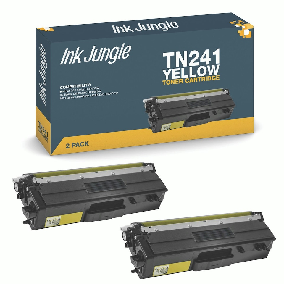 image 1 of 2x Compatible Brother TN421 Yellow Toner Cartridges