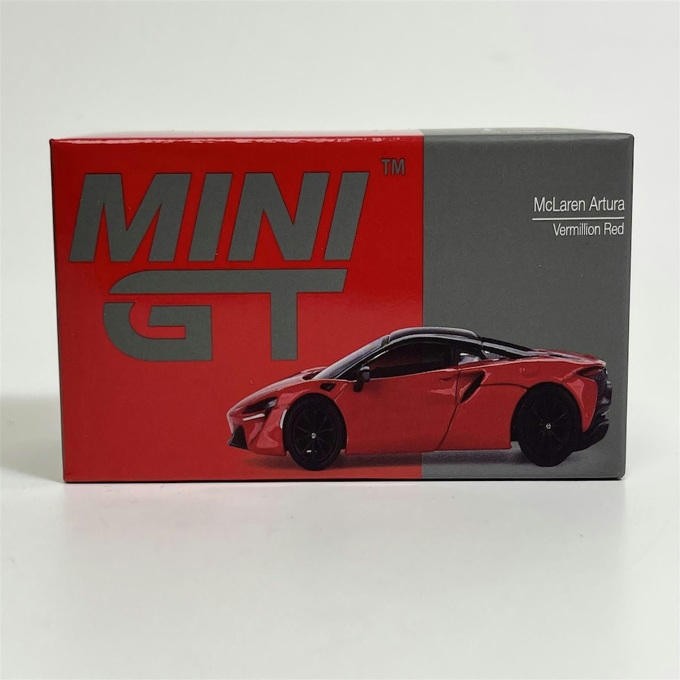 image 1 of McLaren Artura Vermillion Red LHD 1:64 Scale Mini GT MGT00532L