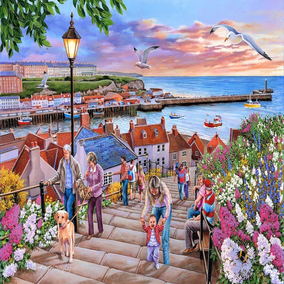 image 1 of 199 Steps Whitby 1000 Piece Jigsaw Puzzle