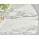 image 2 of Furniturebox Novara 100cm White Marble Effect Black Leg Table