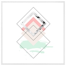 Geometric overlays (Picture Frame) White | L