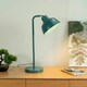 image 1 of ValueLights Morris Teal Retro Dome Metal Desk Office Table Lamp Light with LED Bulb