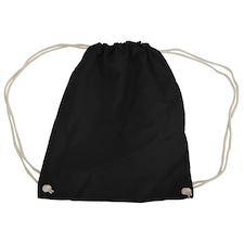 Westford Mill Cotton Gymsac Bag - 12 Litres - Black - One Size | Multi | One Size