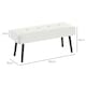 image 3 of HOMCOM End of Bed Bench with Thick Padding for Entryway, Cream White