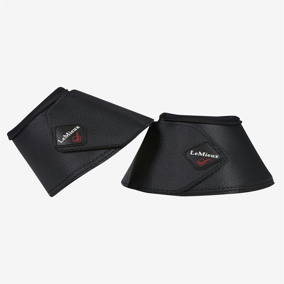 image 1 of LeMieux WrapRound Leather Over Reach Boots Black | XX-Large