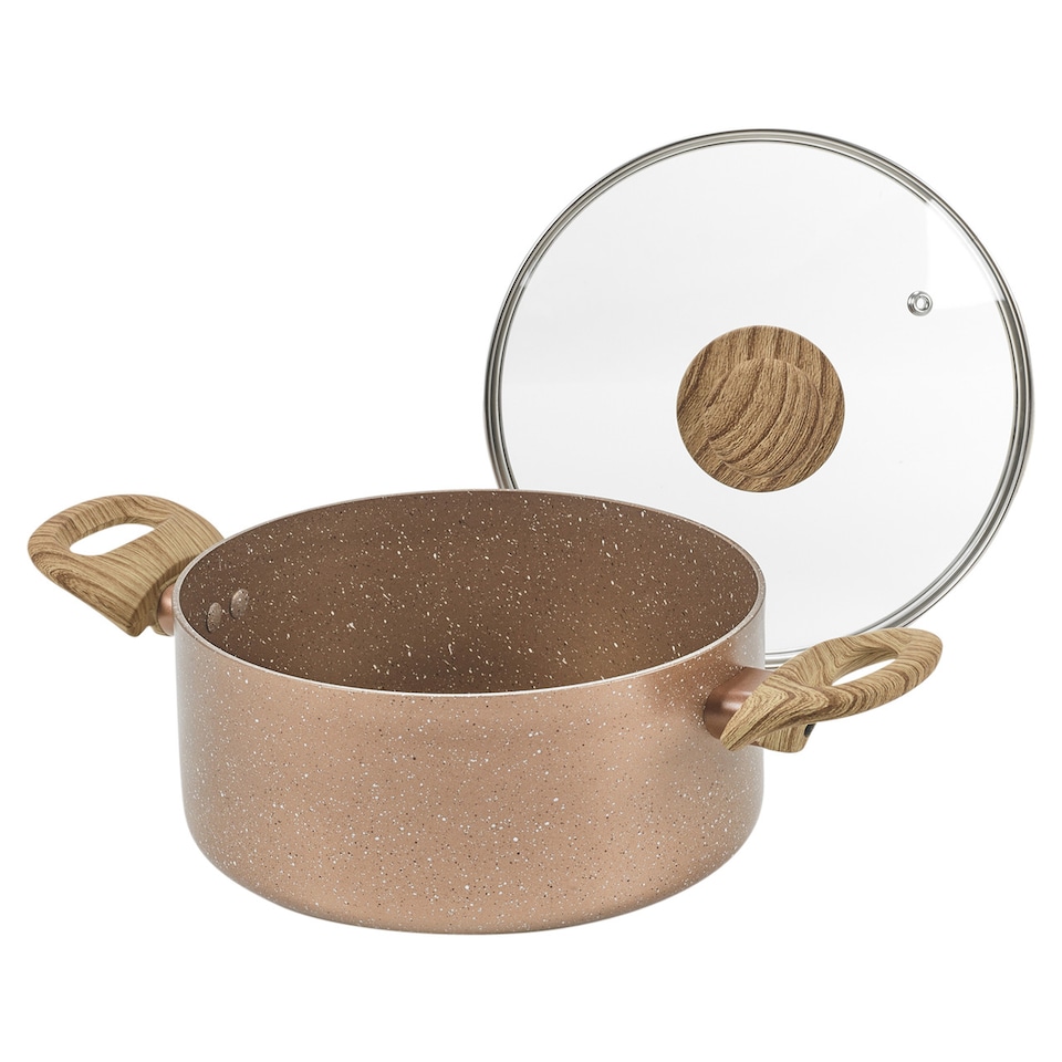 image 1 of 20cm + 24cm Rose Gold Induction Casserole Set