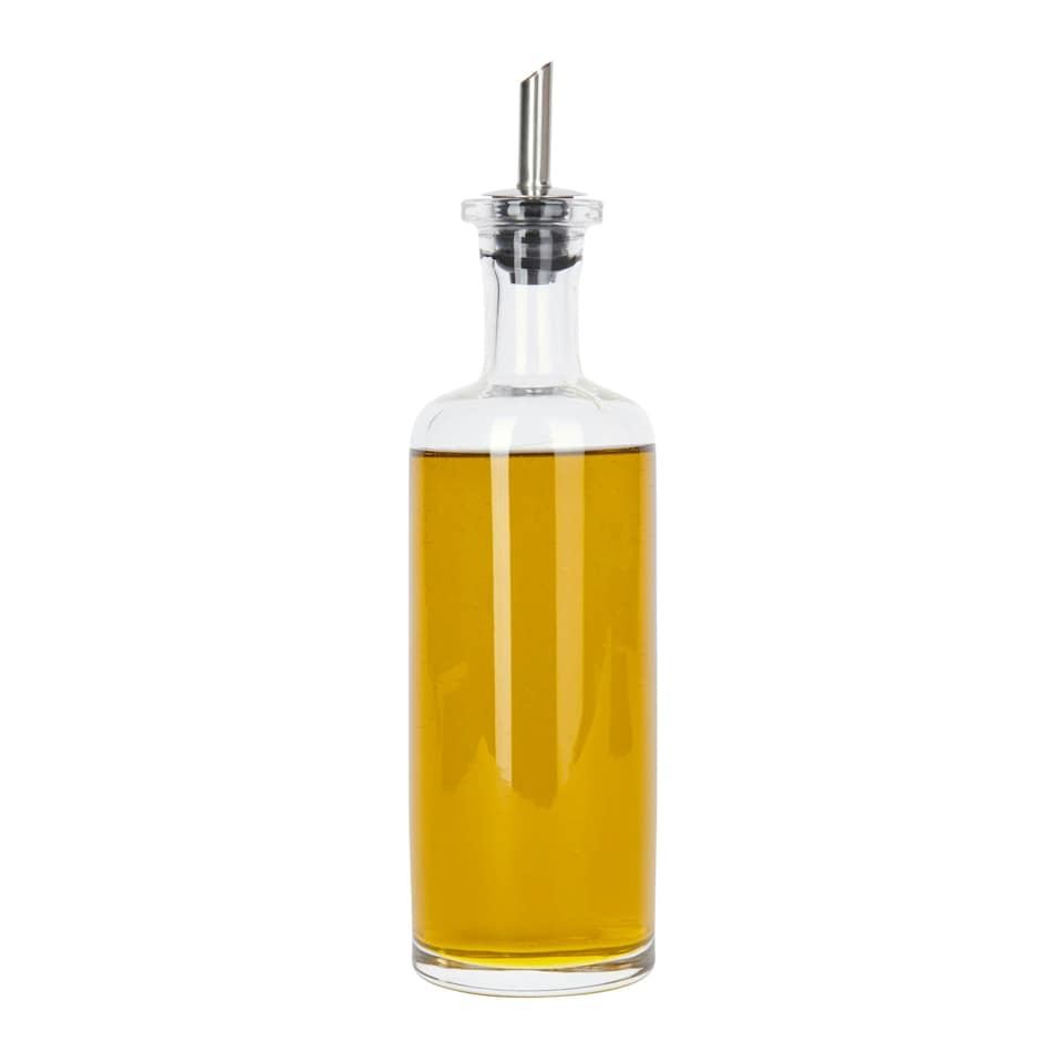 image 1 of KitchenCraft Oil Vinegar Bottle Set Clear Stoneware 450ml