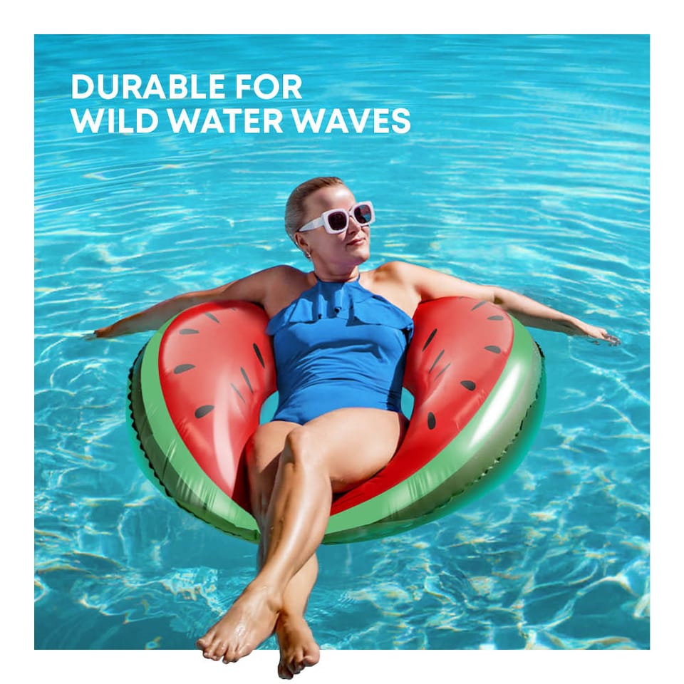 image 1 of Inflatable Watermelon Swim Ring 90cm