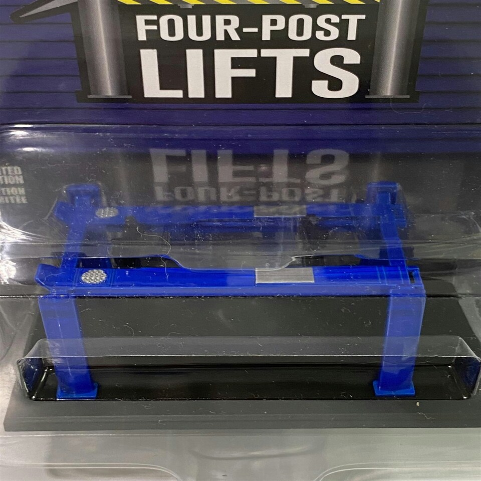 image 1 of Blue Four Post Lift 1:64 Scale Greenlight 16100A