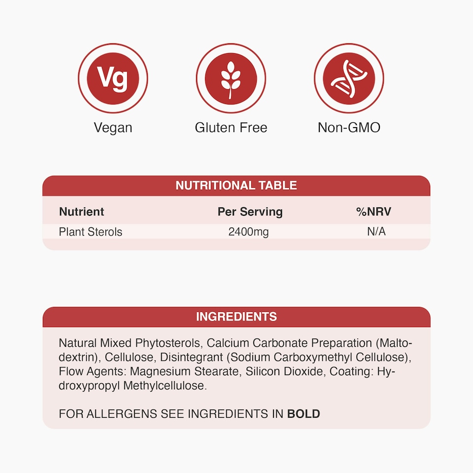 image 1 of Zipvit Plant Sterols 2400mg – Cholesterol Support, 360 Vegan Tablets, 4-Month Supply