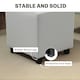 image 10 of HOMCOM Square Footstool Small Ottoman w/ Wood Legs for Bedroom Light Grey Grey