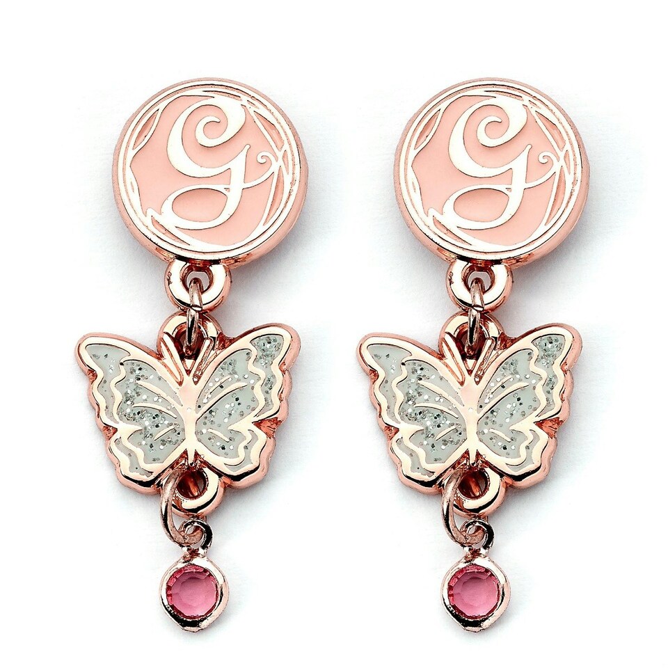 image 1 of Wicked Glinda Drop Butterfly Earrings