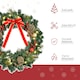 image 3 of HOMCOM Pre-Lit Artificial Christmas Door Wreath Holly Garland Decor 20 LED