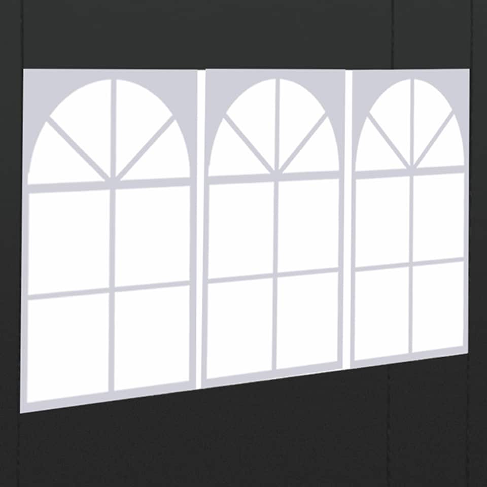 image 1 of Outsunny Gazebo Replacement Exchangeable Wall Panels w/ Window, Black