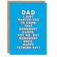 image 1 of Not Me But Somebody Cares Fun Funny Fathers Day Dad Card