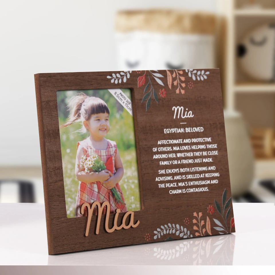 image 1 of History & Heraldry Pre-Personalised Kids Wooden Picture Frame - Jackson
