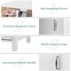 image 6 of COSTWAY Bathroom Floor Cabinet Freestanding Organizer White White