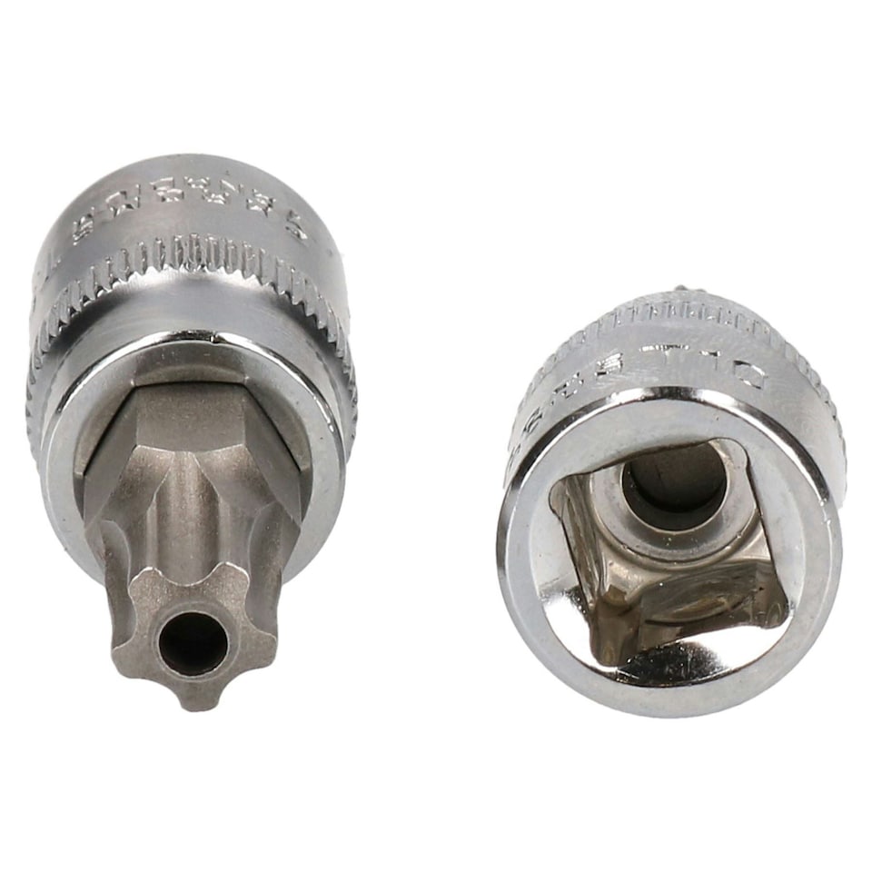 image 1 of 5 Sided Torx Plus Security Bit Sockets TPS10 - TPS50 3/8" Drive 9pc Set On Rail