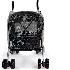 Pet Stroller Dog Cat Puppy Pram Pushchair Travel Cart Jogging Buggy Carrier (Black with Cover)
