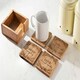 image 2 of Marco Paul Wooden Inspirational Coaster Set of 4 Coasters with Holder