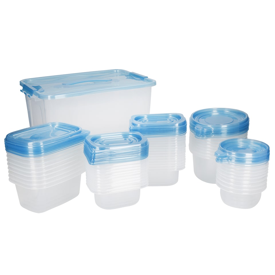 image 1 of KitchenCraft 50pc Plastic Reusable Meal Prep Container Set
