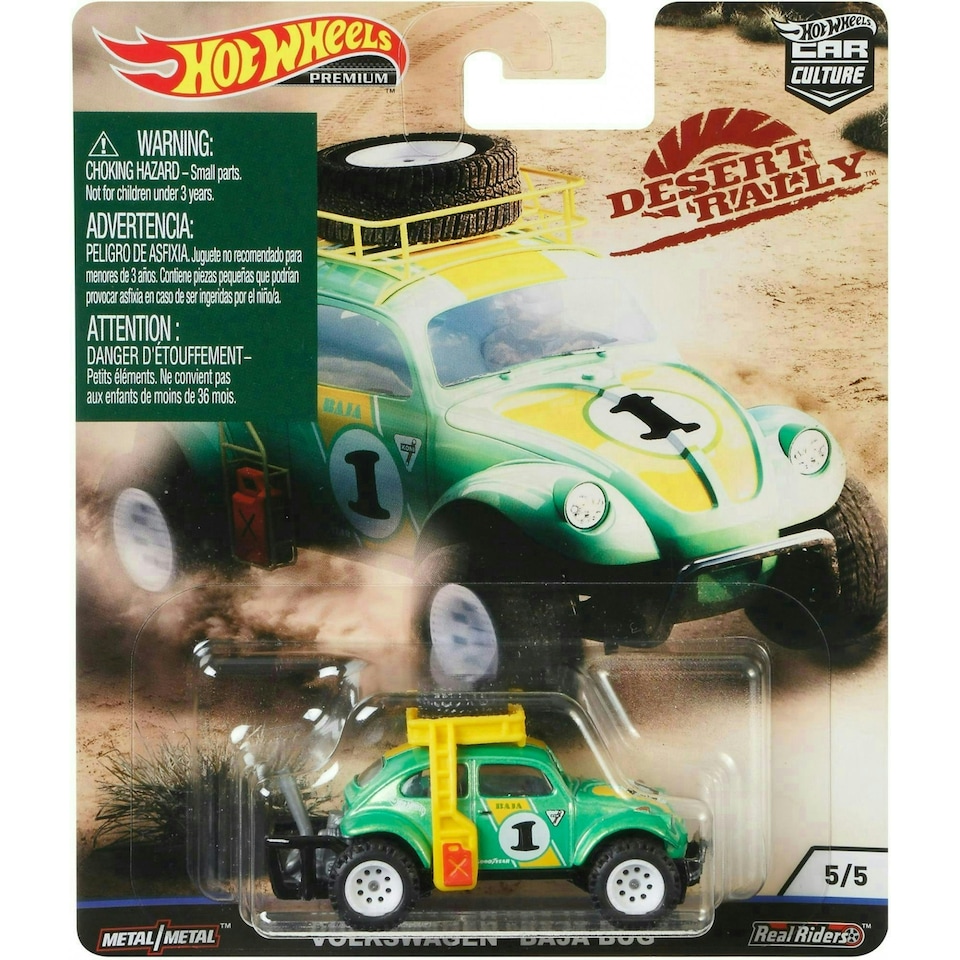 image 1 of Hot Wheels Premium Car Culture Volkswagen "Baja Bug" 1:64 Scale Die-Cast Vehicle