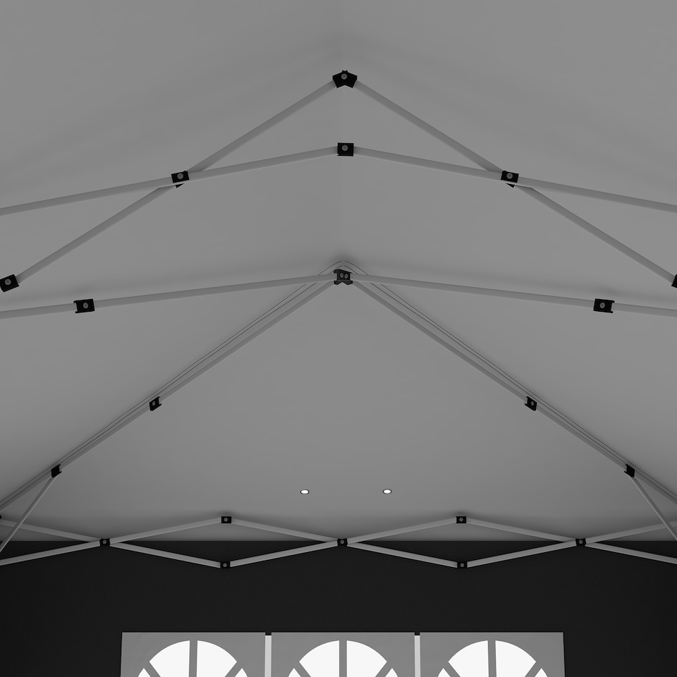 image 1 of Outsunny 3 x 6 m Garden Pop Up Gazebo, Wedding Party Tent Marquee, Water Resistant Awning Canopy with Sidewalls, Windows, Carry Bag, Black