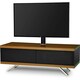 image 4 of MDA Designs TUCANA 1200 HYBRID Black Walnut TV Cabinet BeamThru Remote-Friendly Doors for up to 60" Flat Screen TVs with Mounting Arm Brown