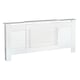 image 1 of HOMCOM Extendable Radiator Cover Cabinet Slatted Design MDF White Home Office