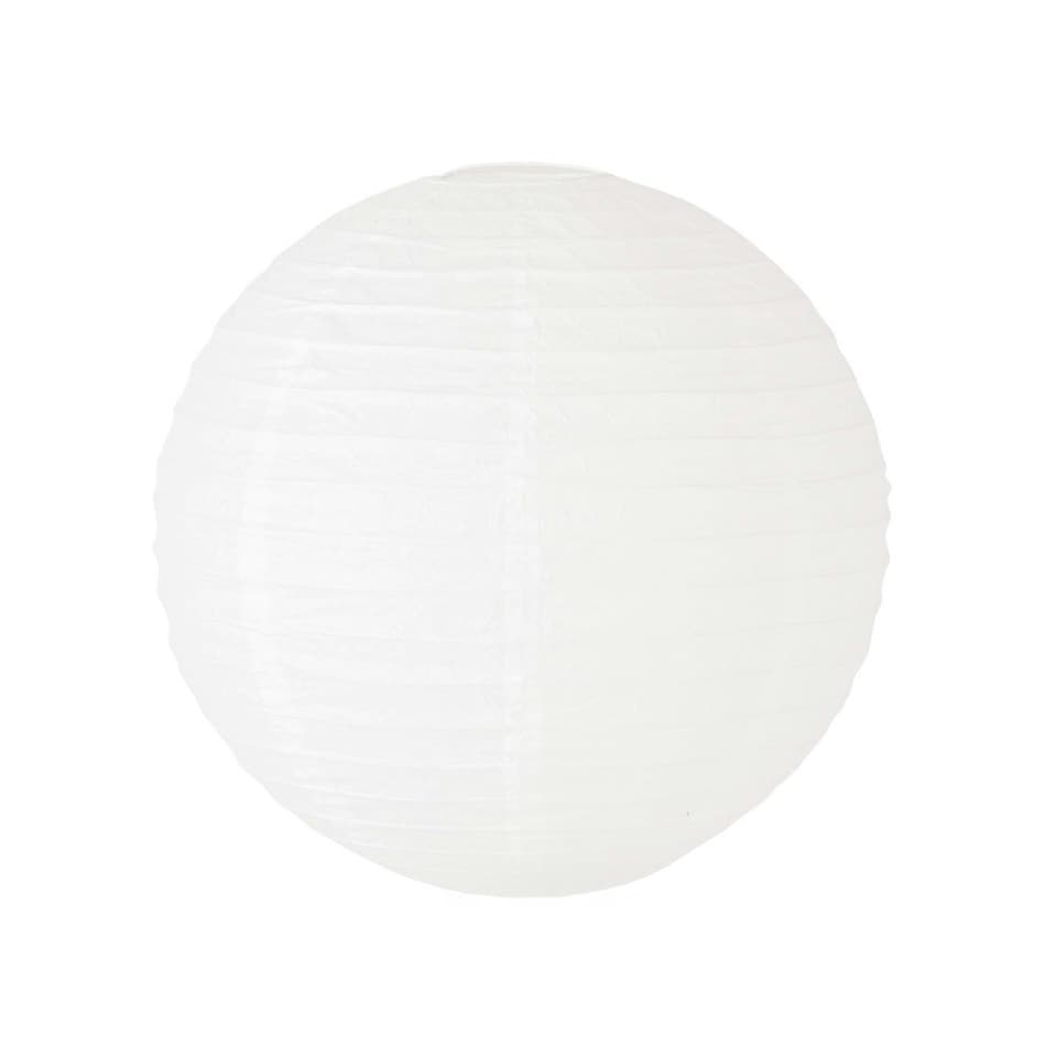 image 1 of ValueLights Isla White Paper Globe Ball Dome Easy Fit Ceiling 40cm Lamp Shade White