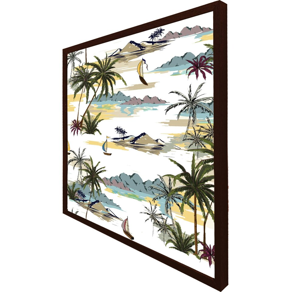 image 1 of Palm trees (Picture Frame) Black | XL