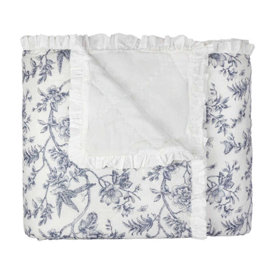 image 1 of Wylder Hermione Ruffled Cotton Floral Bedspread