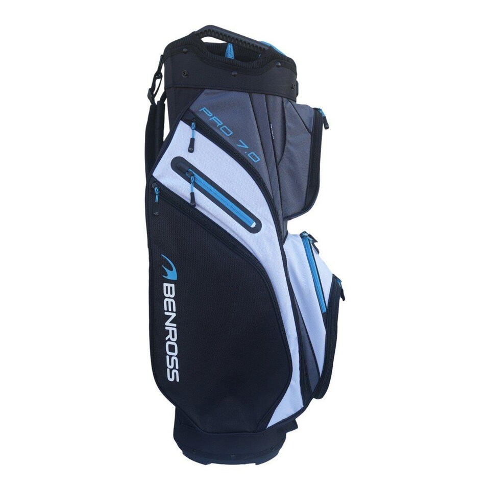 image 1 of Benross Pro 7.0 Golf Cart Bag - White/Grey/Blue
