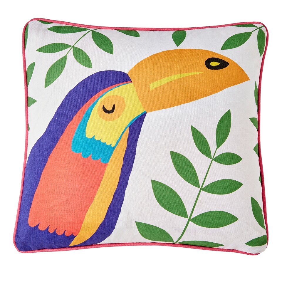 image 1 of Fusion Tropical Flamingo Outdoor Cushion Cover Pink