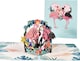 image 2 of Flamingo Pair and Tropical Scene 3D Pop Up Greeting Card - Birthday Anniversary Wedding Valentine's Day