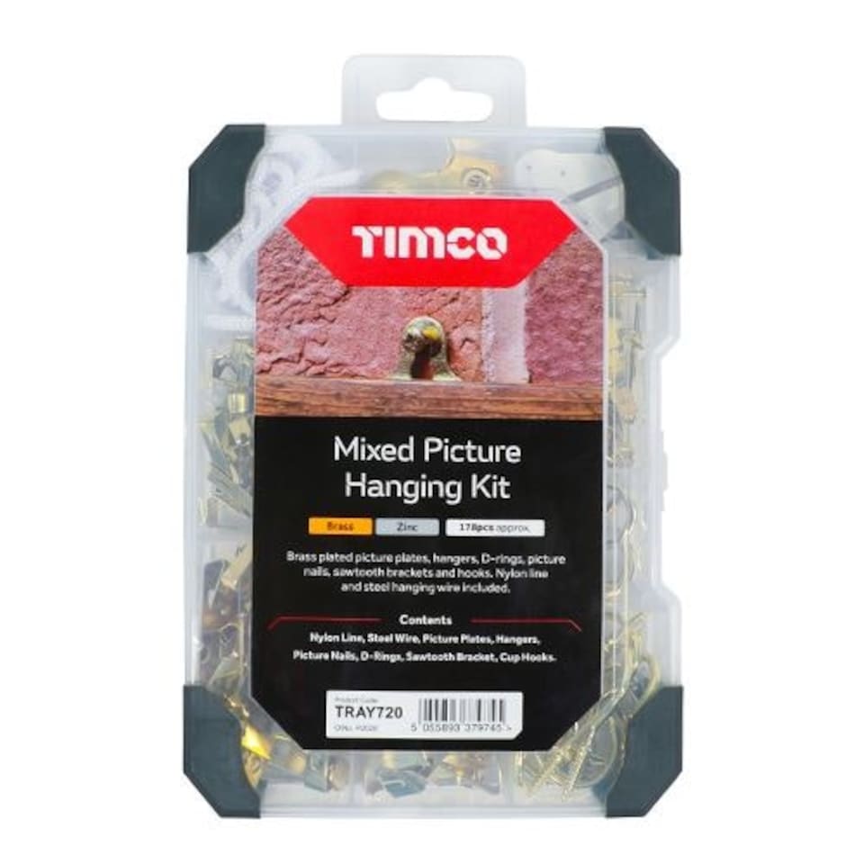image 1 of Timco - Mixed Tray - Picture Hanging Kit (Size 179pcs - 179 Pieces)