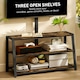 image 4 of HOMCOM TV Stand Cabinet with Swivel Bracket for 32 - 70 Inch TVs Brown