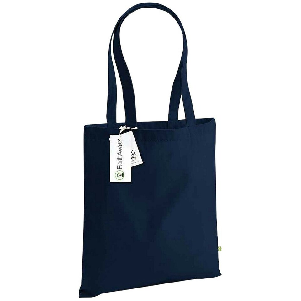 Westford Mill EarthAware Organic Bag For Life Tote Bag - French Navy - One Size Blue