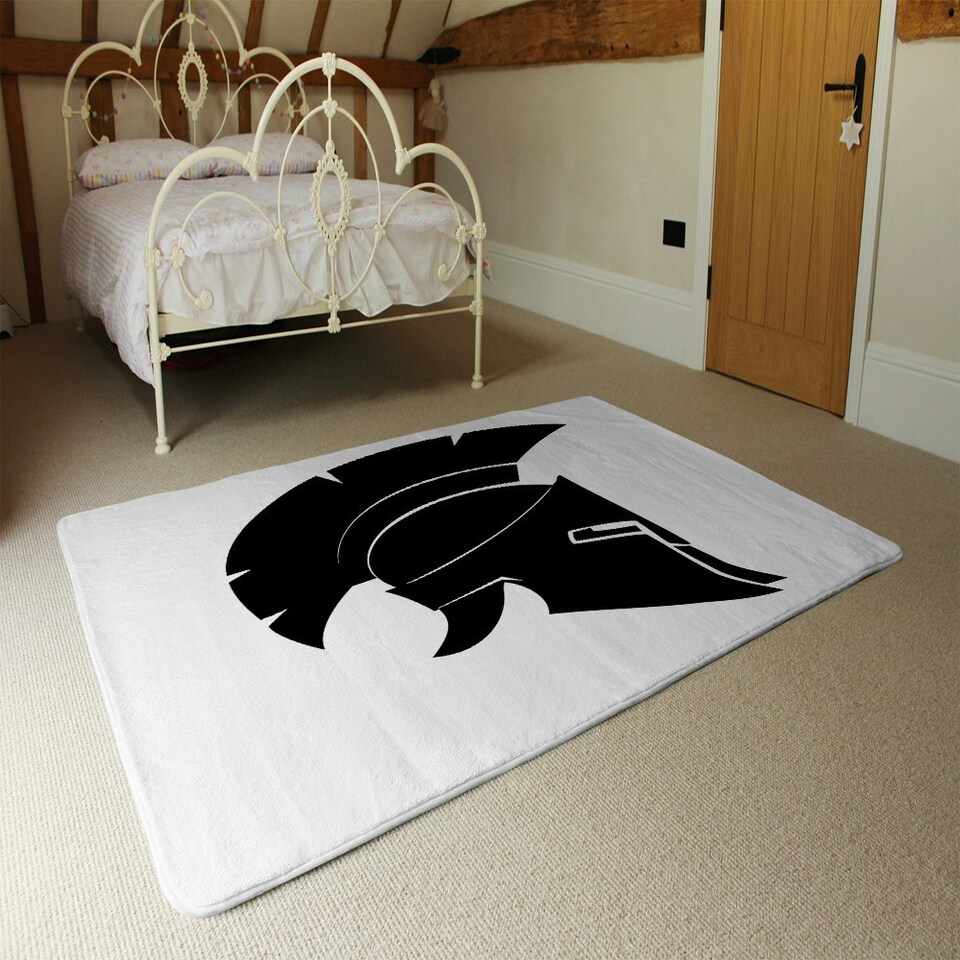 image 1 of Roman Helmet (Rug) Black | Medium: 80x150cm