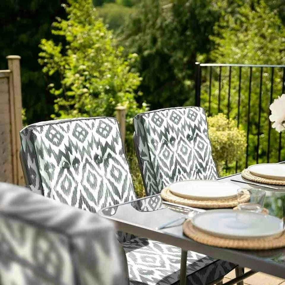 image 1 of Hadleigh 6 Seater Garden Dining Furniture Set In Grey Pattern