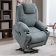 image 2 of HOMCOM Riser and Recliner Chair for the Elderly, Quick Assembly, Fabric Overstuffed Lift Chair with Vibration Massage and Heat, Remote Control, Side Pockets, Cup Holders, Pocket Spring, Charcoal Grey