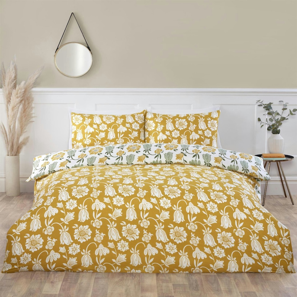 image 1 of Victorian Bloom Green Duvet Cover Set Green | Single