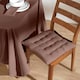 image 2 of Homescapes Chocolate Brown Cotton Round Tablecloth - 178 cm Brown