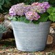 image 2 of Ribbed Planter - Iron - L37 x W37 x H34 cm - Galvanised Grey