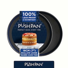 PushPan Set of 2 x 7 Inch Shallow Cake Tins