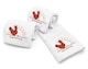 image 1 of Velosso Chicken Embroidered Cotton Tea Towel 3 Pack | White | White | One size